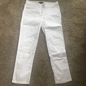 White House Black market white cotton pants